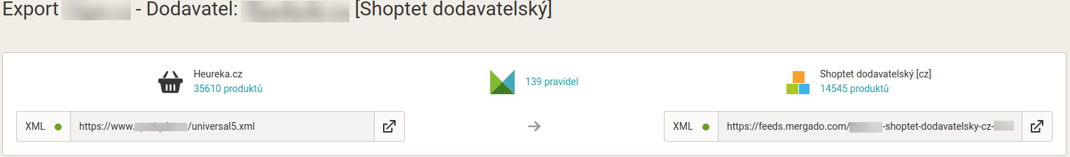 Napojení na dodavatele -Rigoro
